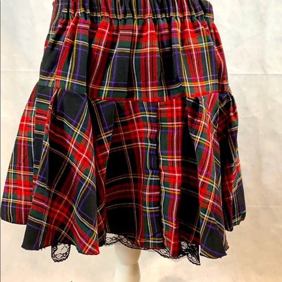 Plaid tartan pleated bondage mini kilt skirt - Picture 6 of 7